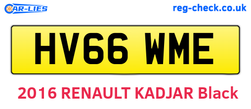 HV66WME are the vehicle registration plates.