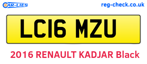 LC16MZU are the vehicle registration plates.