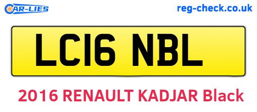 LC16NBL are the vehicle registration plates.