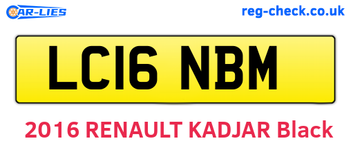 LC16NBM are the vehicle registration plates.