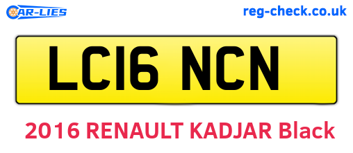 LC16NCN are the vehicle registration plates.