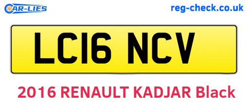 LC16NCV are the vehicle registration plates.