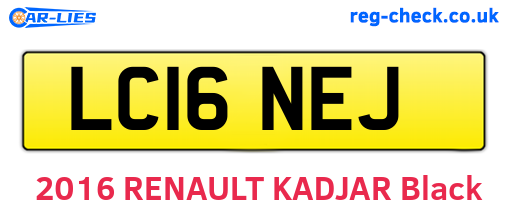 LC16NEJ are the vehicle registration plates.
