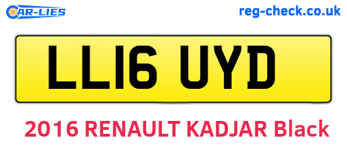 LL16UYD are the vehicle registration plates.