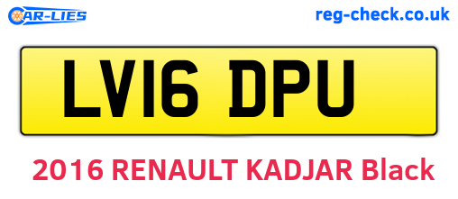LV16DPU are the vehicle registration plates.