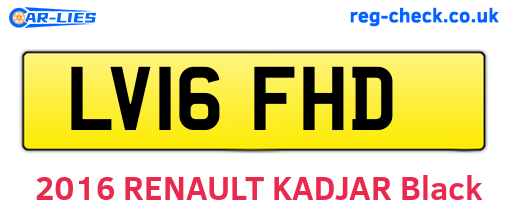 LV16FHD are the vehicle registration plates.