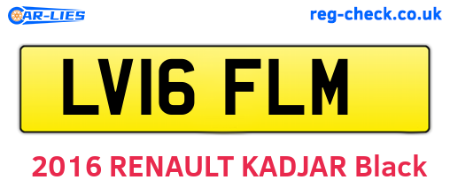 LV16FLM are the vehicle registration plates.