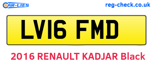 LV16FMD are the vehicle registration plates.