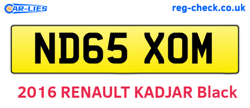 ND65XOM are the vehicle registration plates.