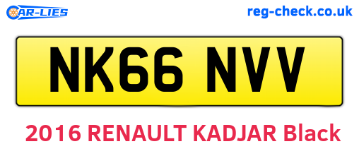 NK66NVV are the vehicle registration plates.