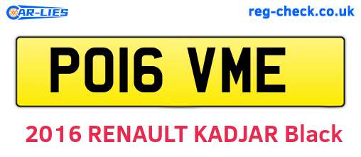 PO16VME are the vehicle registration plates.