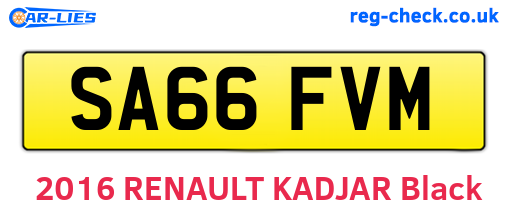 SA66FVM are the vehicle registration plates.