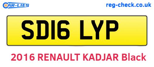 SD16LYP are the vehicle registration plates.