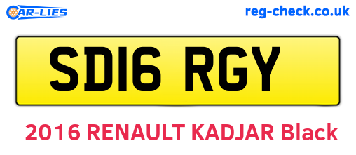 SD16RGY are the vehicle registration plates.