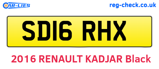 SD16RHX are the vehicle registration plates.