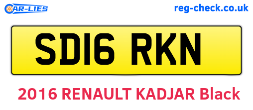 SD16RKN are the vehicle registration plates.