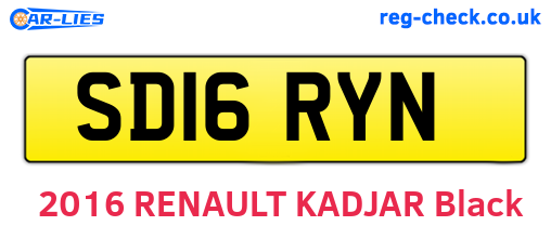 SD16RYN are the vehicle registration plates.