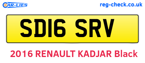 SD16SRV are the vehicle registration plates.