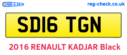 SD16TGN are the vehicle registration plates.