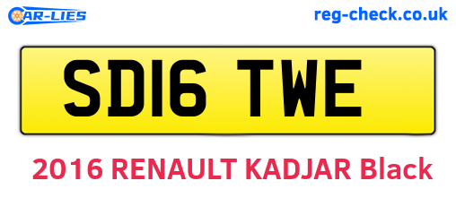 SD16TWE are the vehicle registration plates.