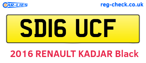 SD16UCF are the vehicle registration plates.