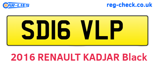SD16VLP are the vehicle registration plates.
