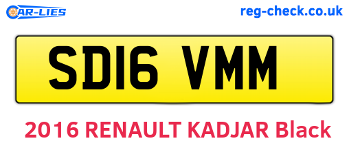 SD16VMM are the vehicle registration plates.