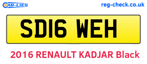 SD16WEH are the vehicle registration plates.