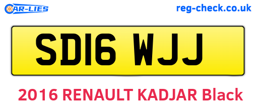 SD16WJJ are the vehicle registration plates.
