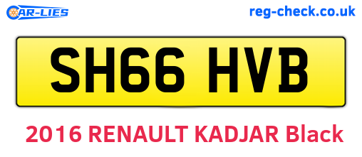 SH66HVB are the vehicle registration plates.
