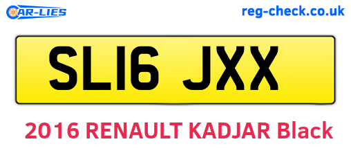 SL16JXX are the vehicle registration plates.