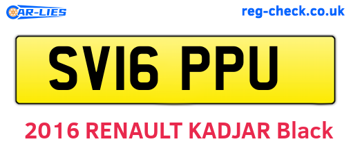 SV16PPU are the vehicle registration plates.