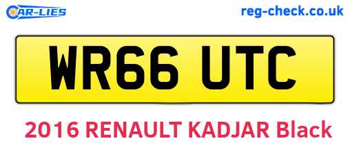 WR66UTC are the vehicle registration plates.