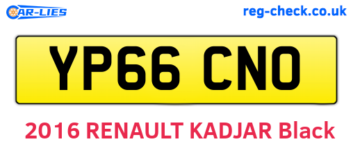 YP66CNO are the vehicle registration plates.