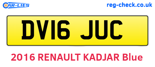 DV16JUC are the vehicle registration plates.