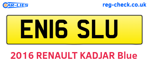 EN16SLU are the vehicle registration plates.