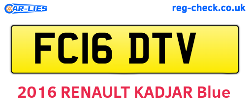FC16DTV are the vehicle registration plates.