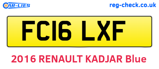 FC16LXF are the vehicle registration plates.