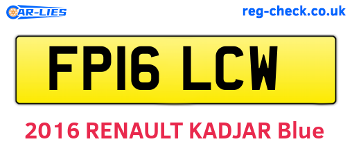 FP16LCW are the vehicle registration plates.
