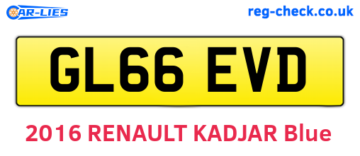 GL66EVD are the vehicle registration plates.