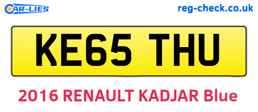 KE65THU are the vehicle registration plates.