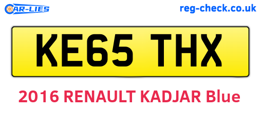 KE65THX are the vehicle registration plates.