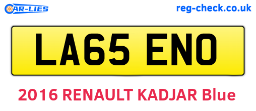 LA65ENO are the vehicle registration plates.