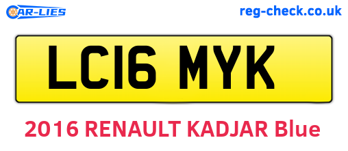 LC16MYK are the vehicle registration plates.