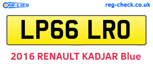 LP66LRO are the vehicle registration plates.