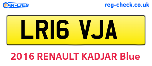 LR16VJA are the vehicle registration plates.