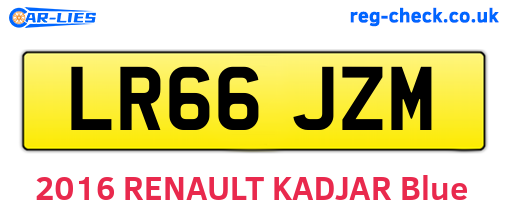 LR66JZM are the vehicle registration plates.
