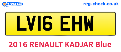 LV16EHW are the vehicle registration plates.