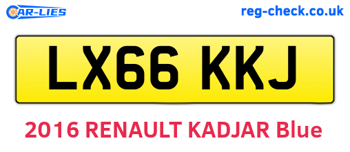 LX66KKJ are the vehicle registration plates.
