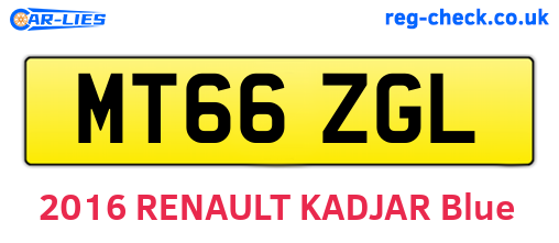 MT66ZGL are the vehicle registration plates.